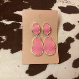 Light Pink Geometric Earrings