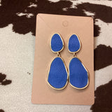 Blue Geometric Earrings