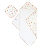 Peach Hooded Towel Set