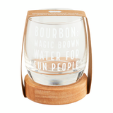 BOURBON SPINNING WHISKEY GLASS